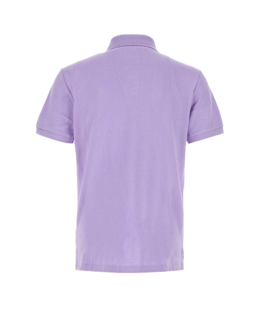 POLO RALPH LAUREN Фиолетовое хлопковое поло с коротким рукавом, фото 2