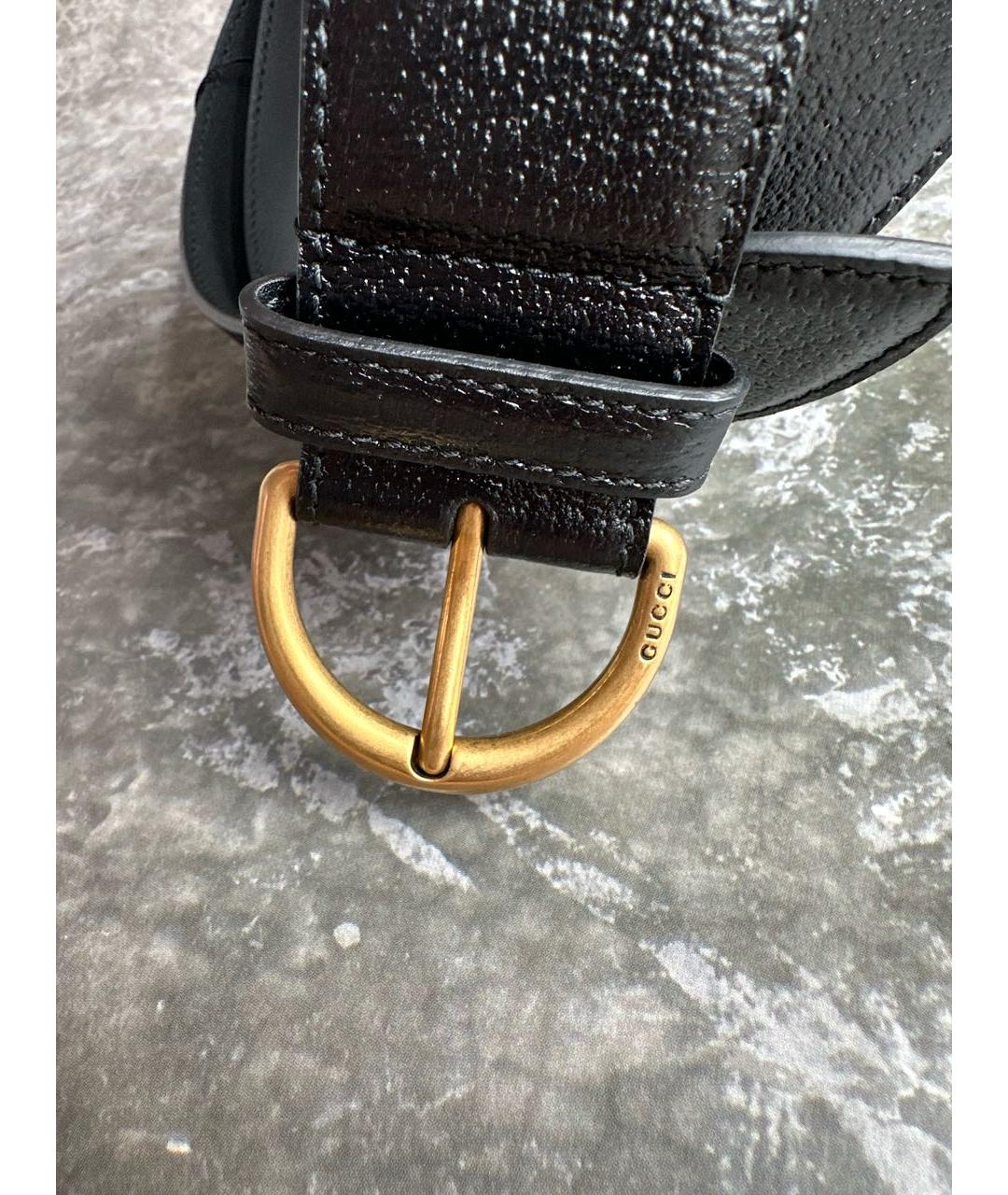 GUCCI Черный кожаный ремень, фото 6