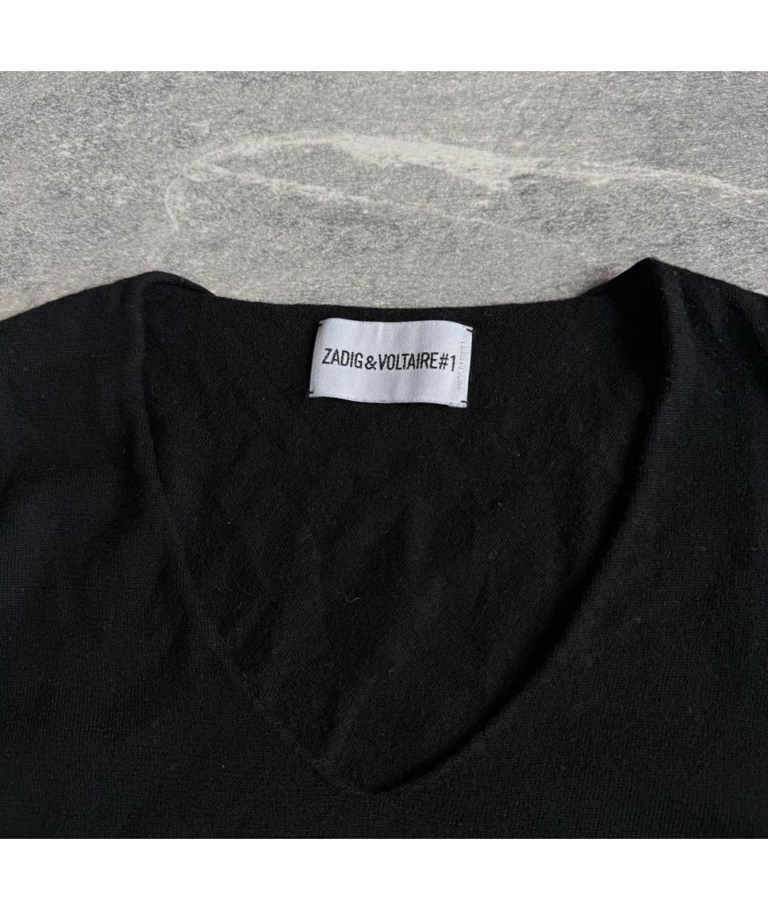 ZADIG & VOLTAIRE Черный шерстяной джемпер / свитер, фото 3