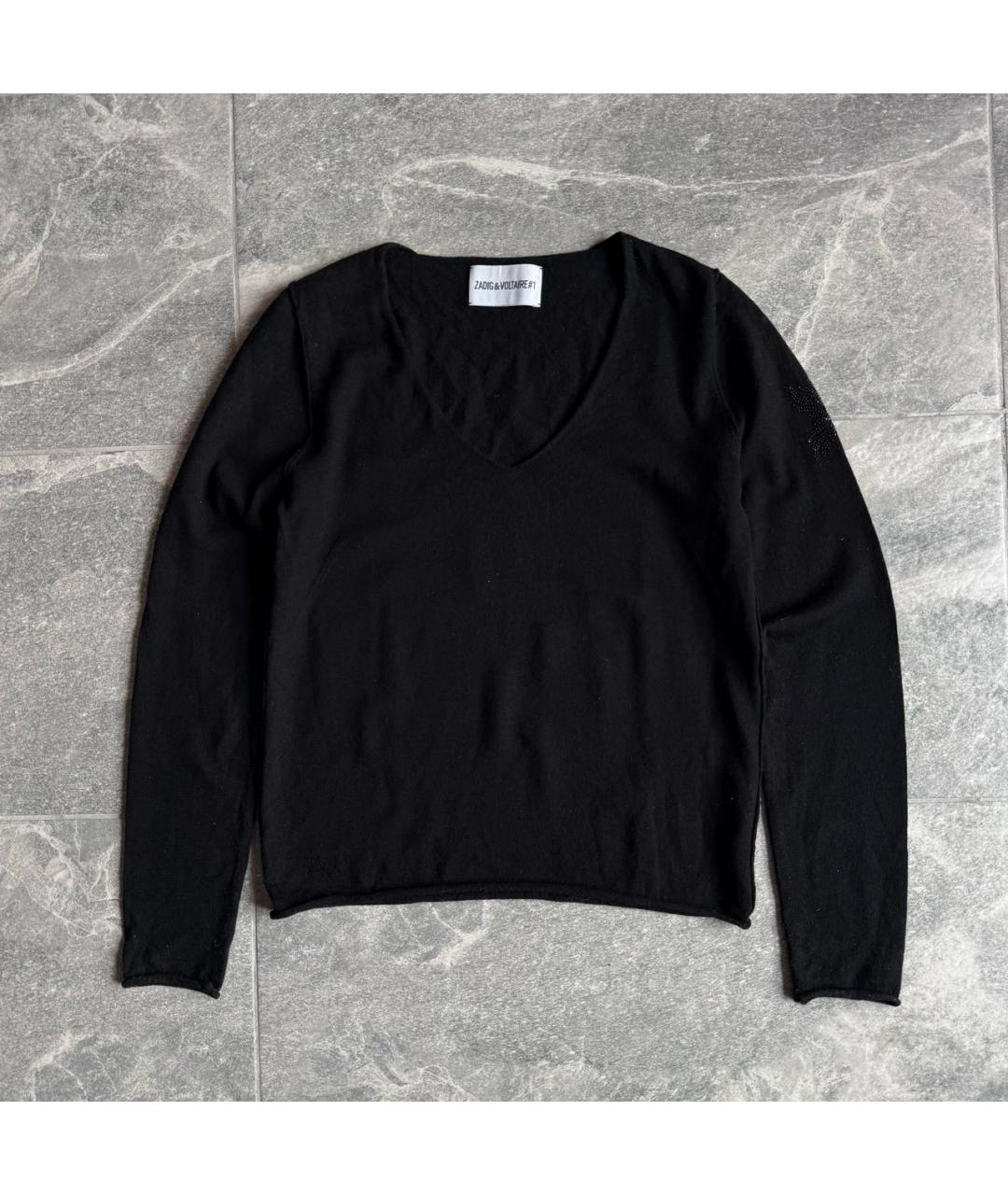 ZADIG & VOLTAIRE Черный шерстяной джемпер / свитер, фото 7