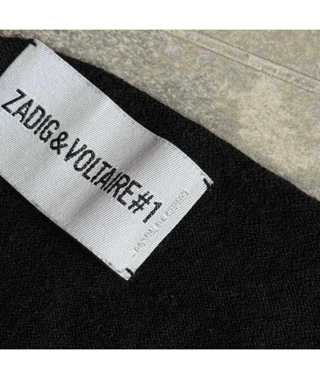 ZADIG & VOLTAIRE Черный шерстяной джемпер / свитер, фото 4