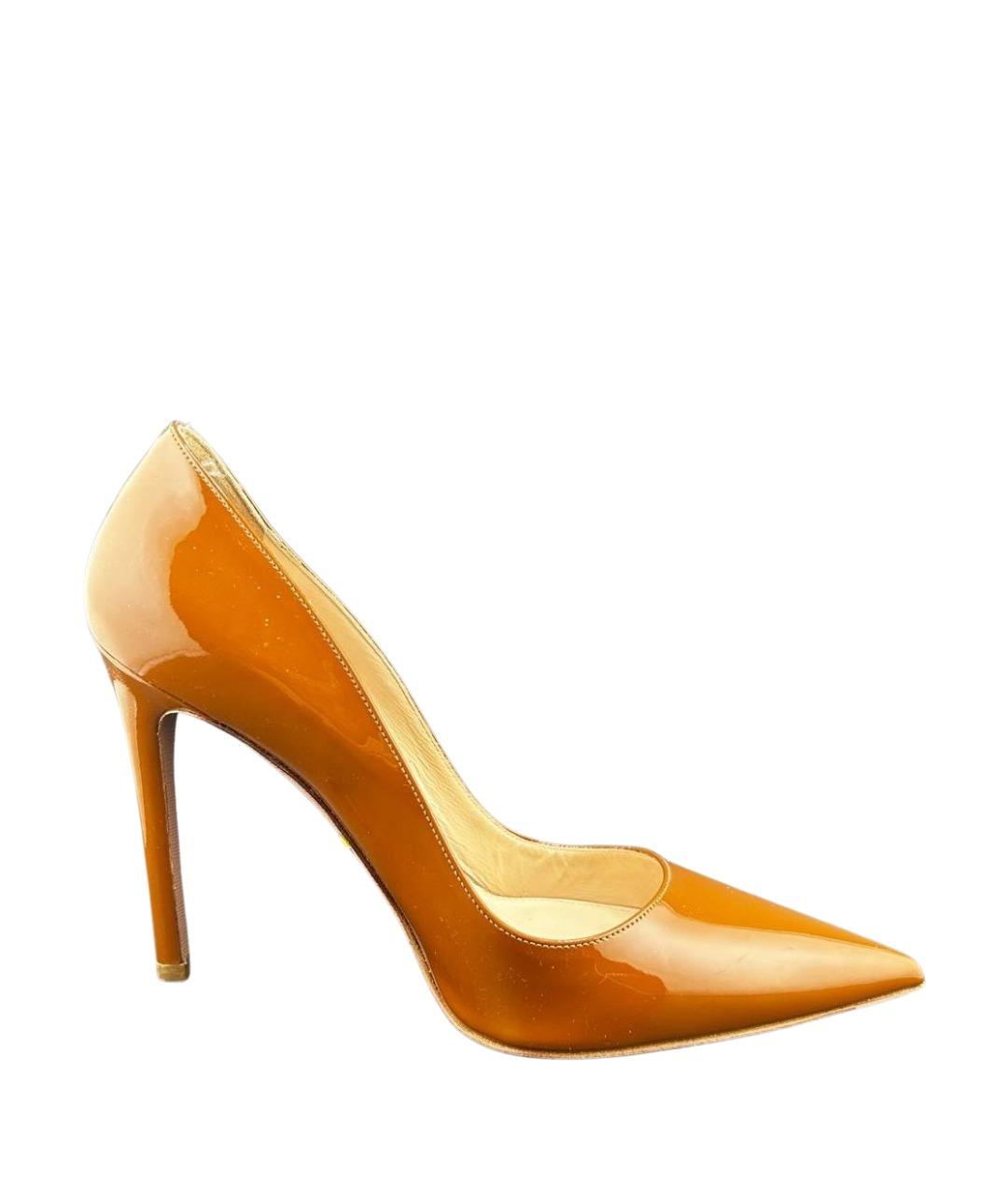 PRADA Коричневые туфли из лакированной кожи, фото 1