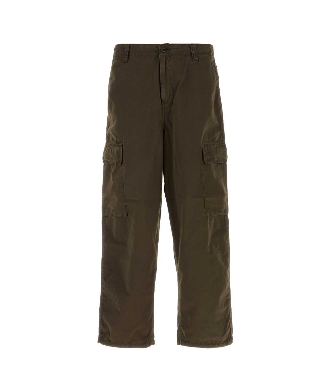 CARHARTT WIP Коричневые хлопковые повседневные брюки, фото 3