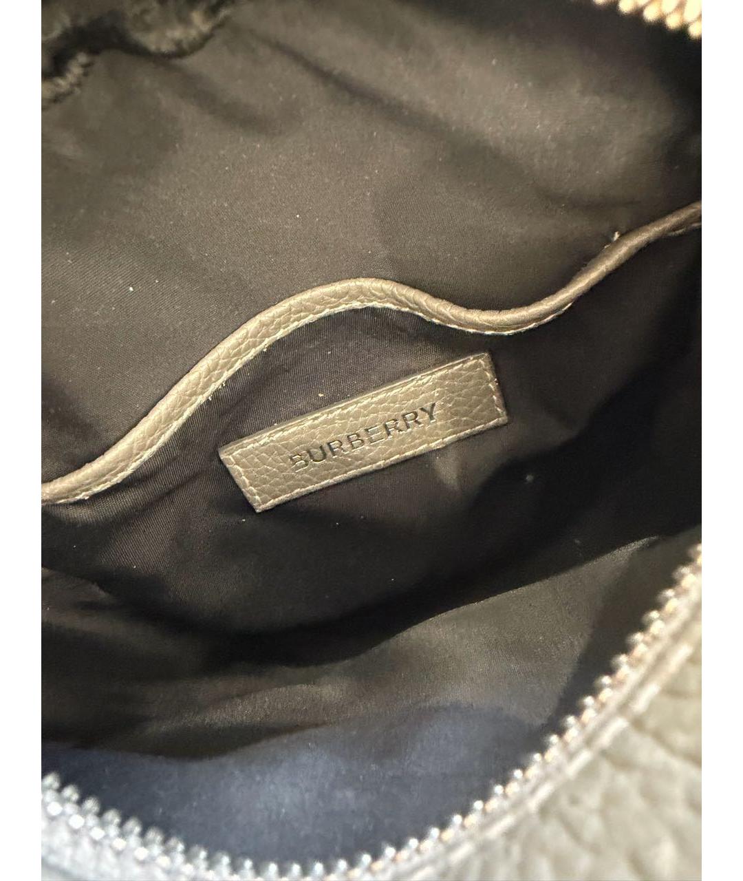 BURBERRY Серая кожаная сумка на плечо, фото 4