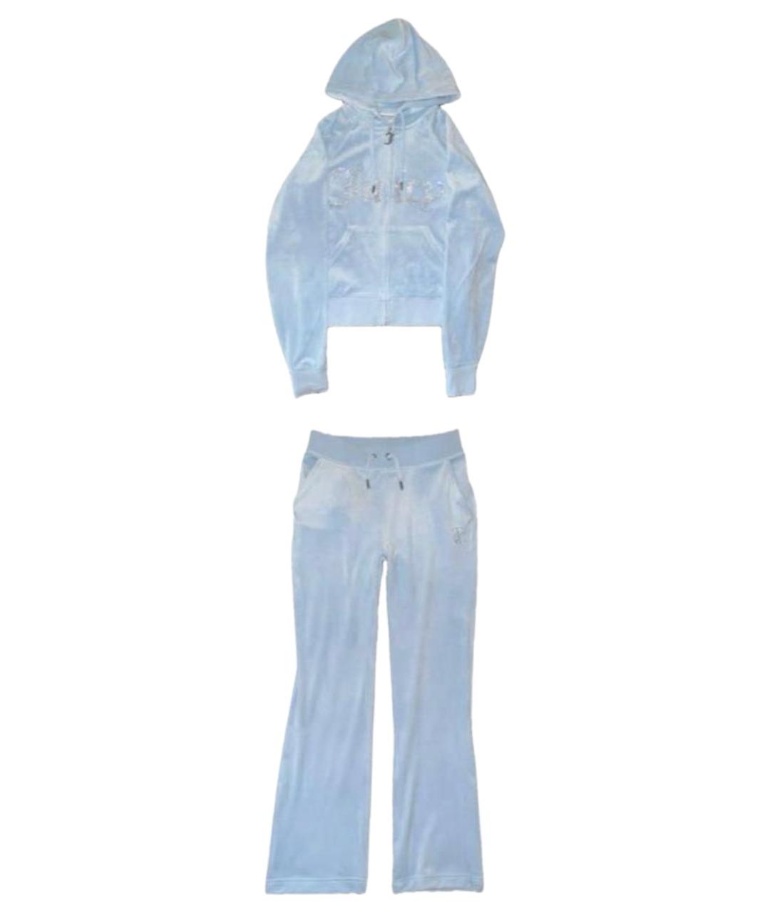 JUICY COUTURE Голубой велюровый спортивные костюмы, фото 1