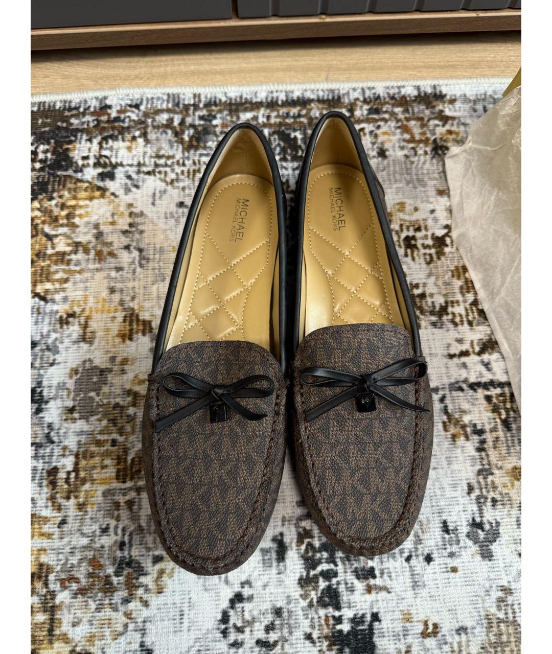 MICHAEL KORS Коричневые кожаные мокасины, фото 4