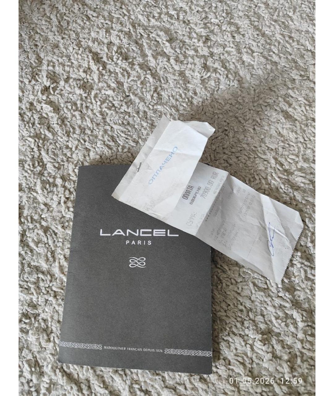 LANCEL Черный портфель, фото 8