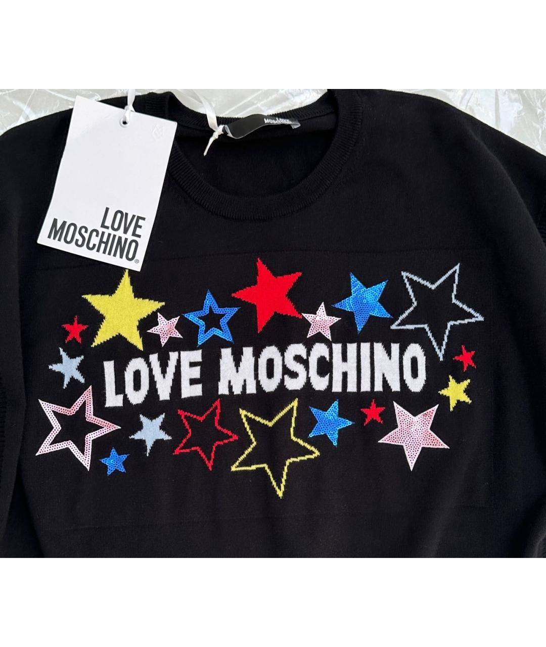 LOVE MOSCHINO Черное повседневное платье, фото 4