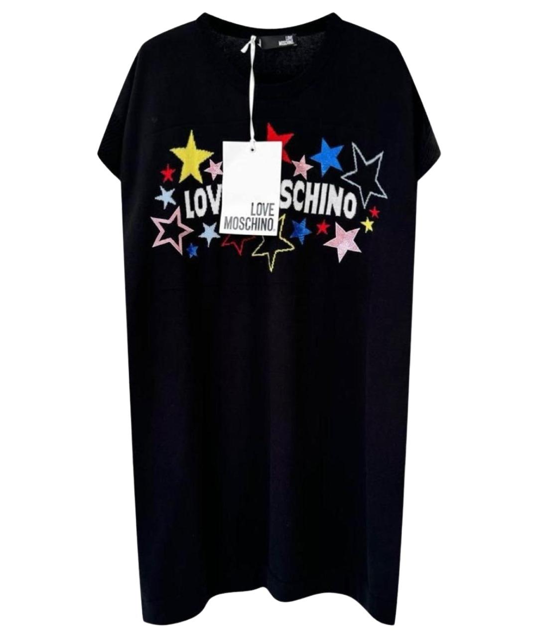 LOVE MOSCHINO Черное повседневное платье, фото 1