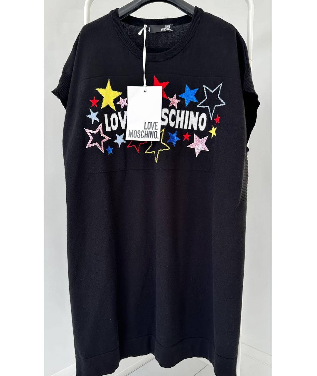 LOVE MOSCHINO Черное повседневное платье, фото 2