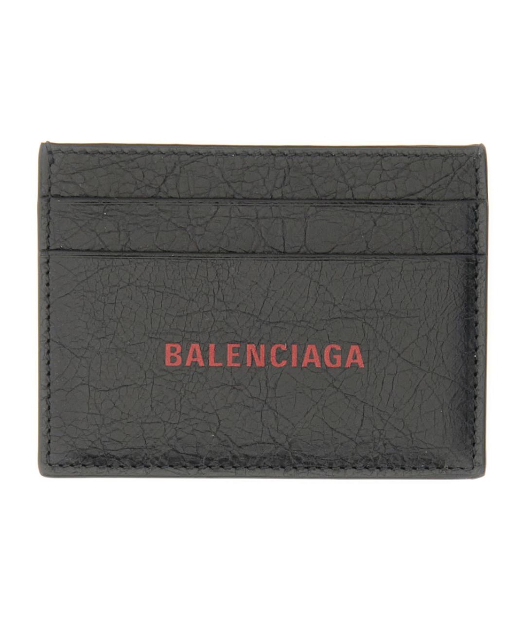 BALENCIAGA Черный кожаный кардхолдер, фото 1