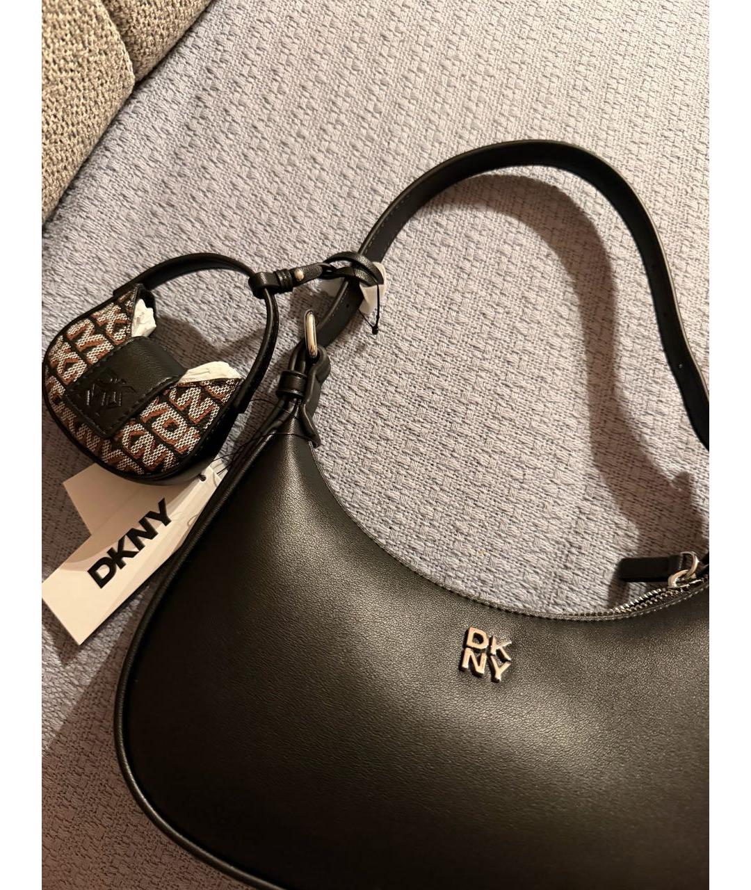 DKNY Черная сумка с короткими ручками, фото 4