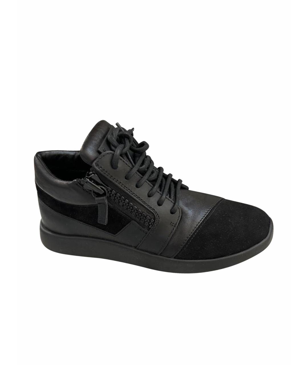 GIUSEPPE ZANOTTI DESIGN Черные кроссовки, фото 1
