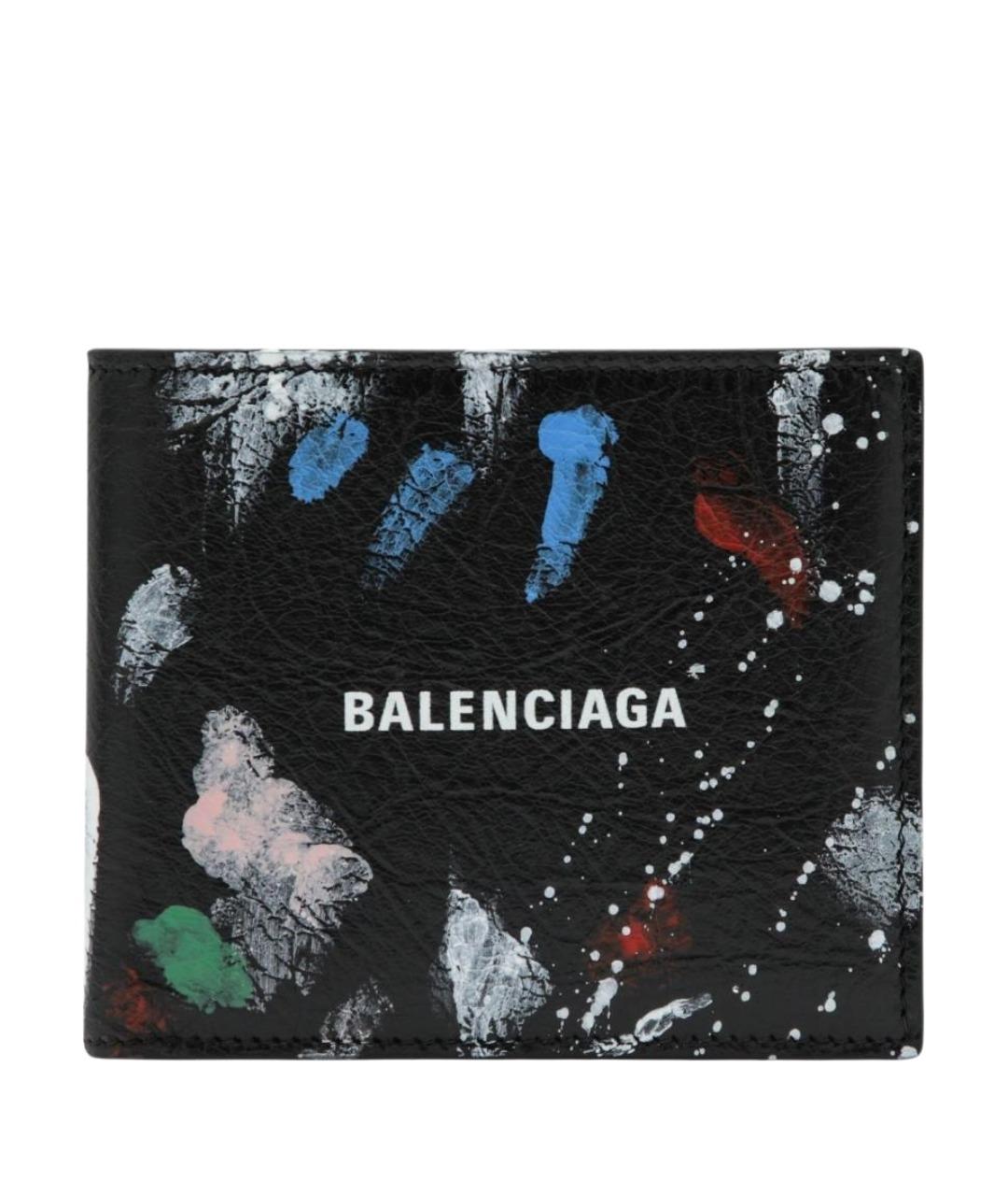 BALENCIAGA Черный кожаный кошелек, фото 1