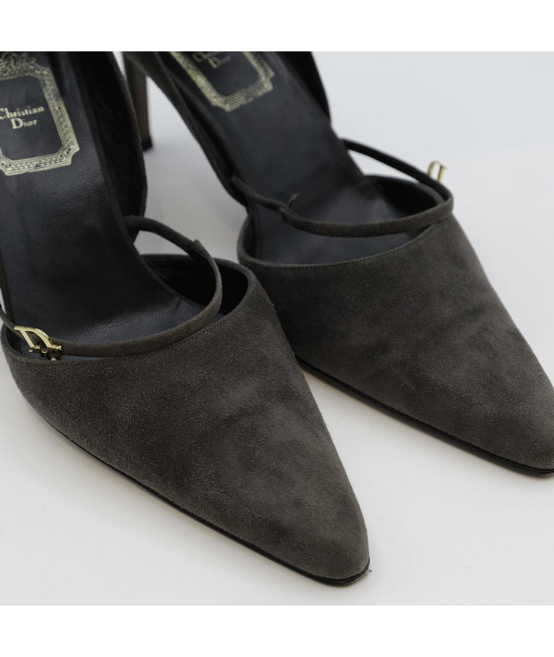 CHRISTIAN DIOR Коралловые замшевые туфли, фото 4