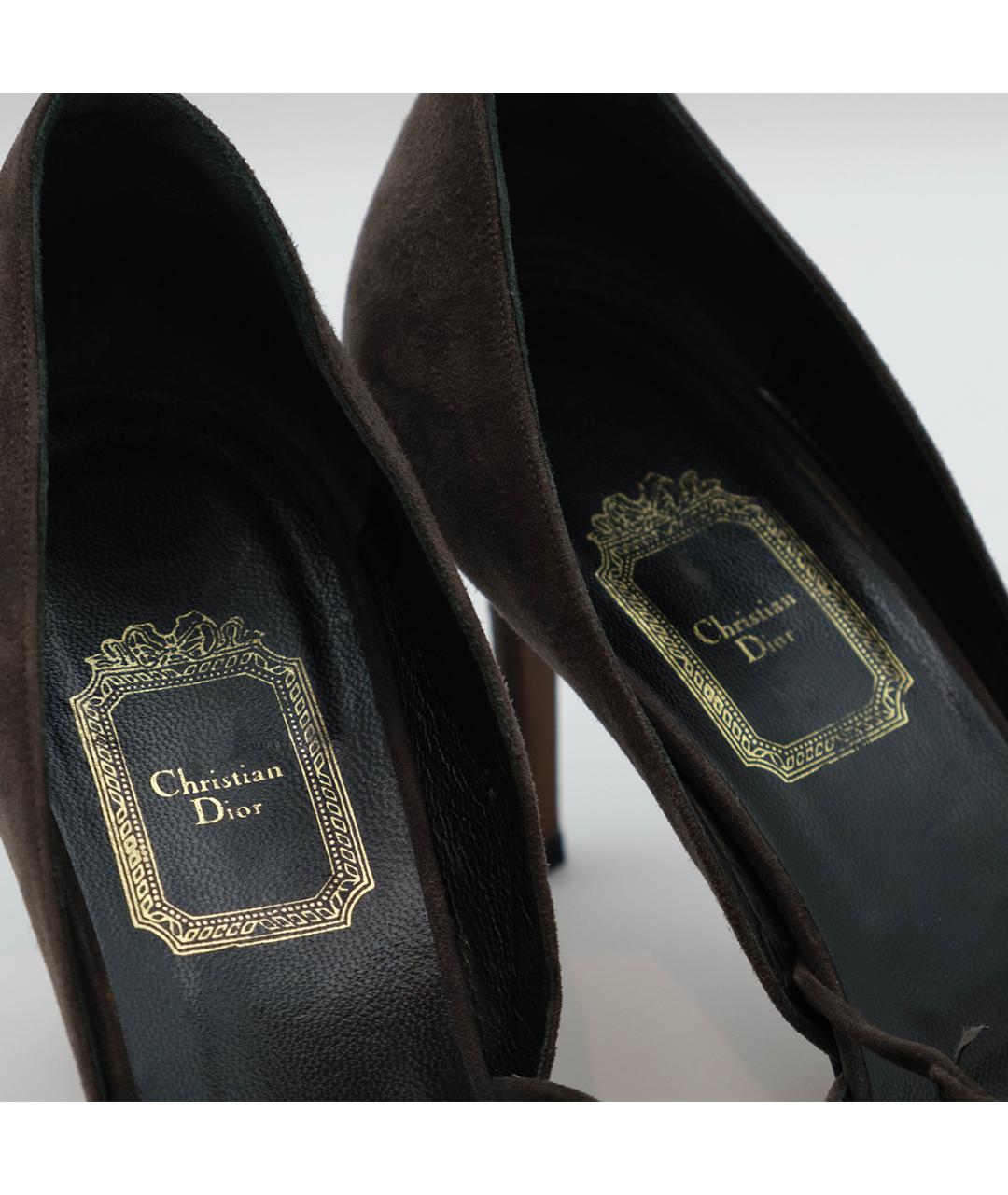 CHRISTIAN DIOR Коралловые замшевые туфли, фото 5