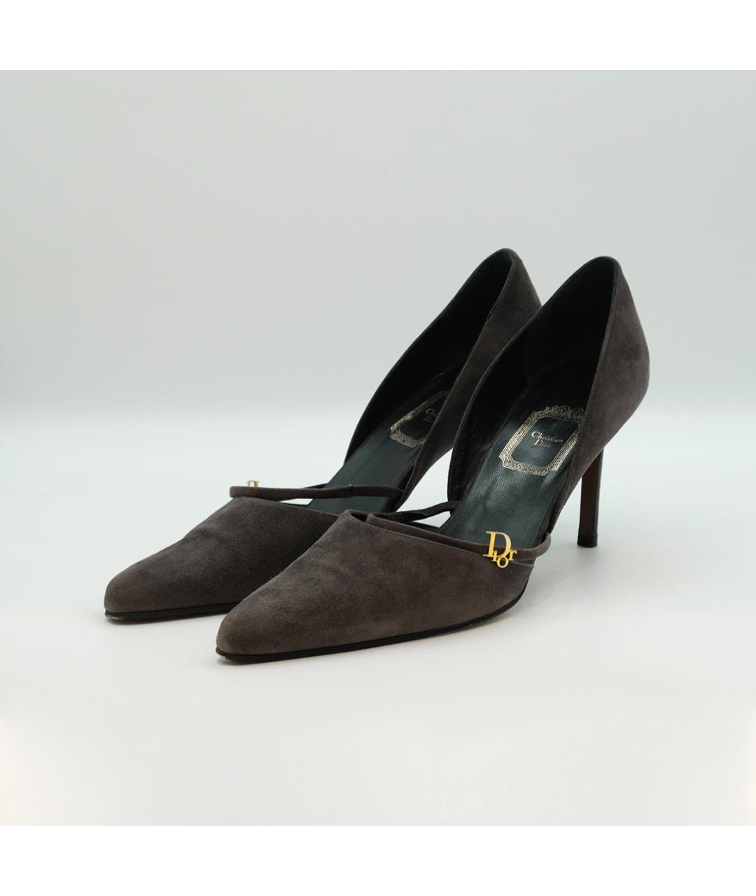 CHRISTIAN DIOR Коралловые замшевые туфли, фото 3
