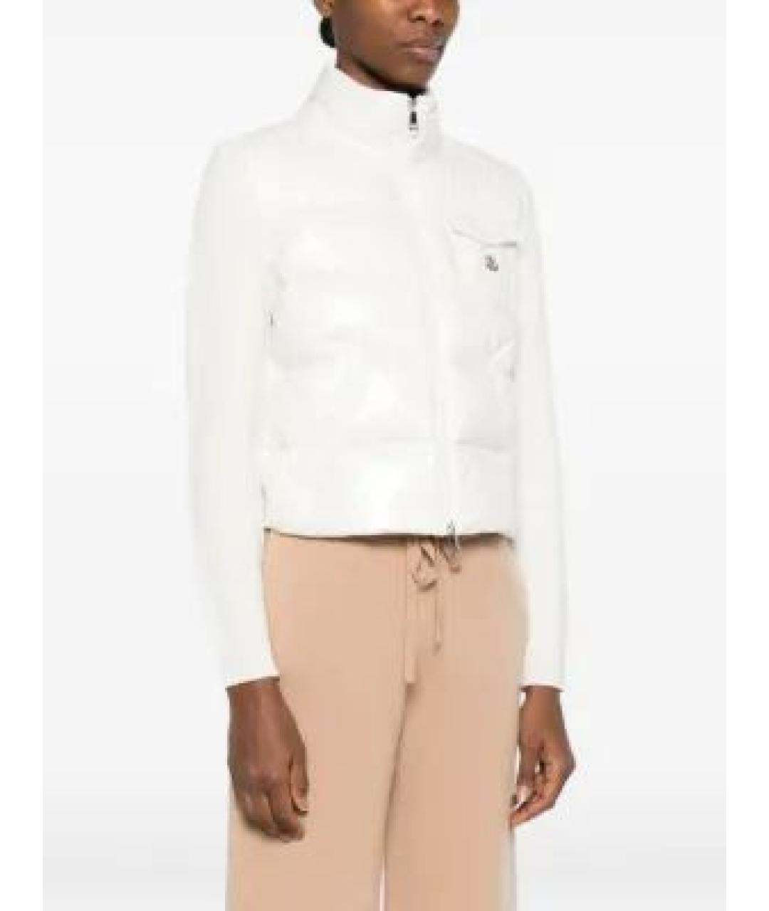 MONCLER Белая полиамидовая куртка, фото 3