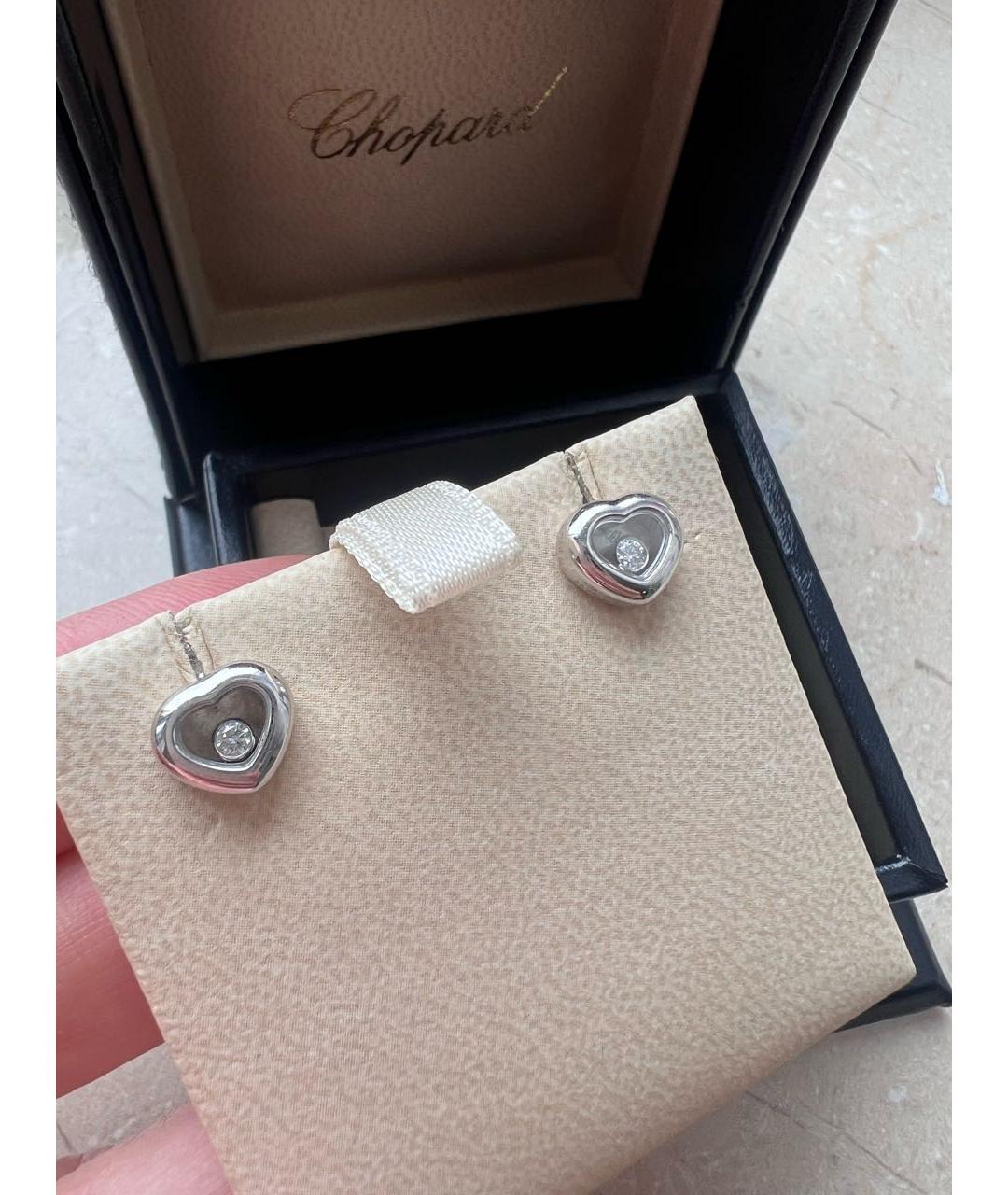 CHOPARD Серебряные серьги из белого золота, фото 3