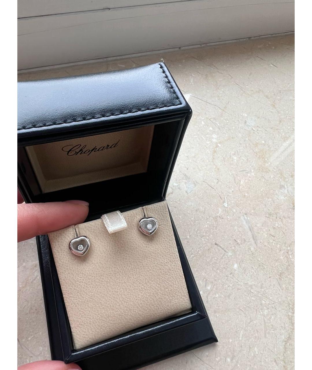 CHOPARD Серебряные серьги из белого золота, фото 2