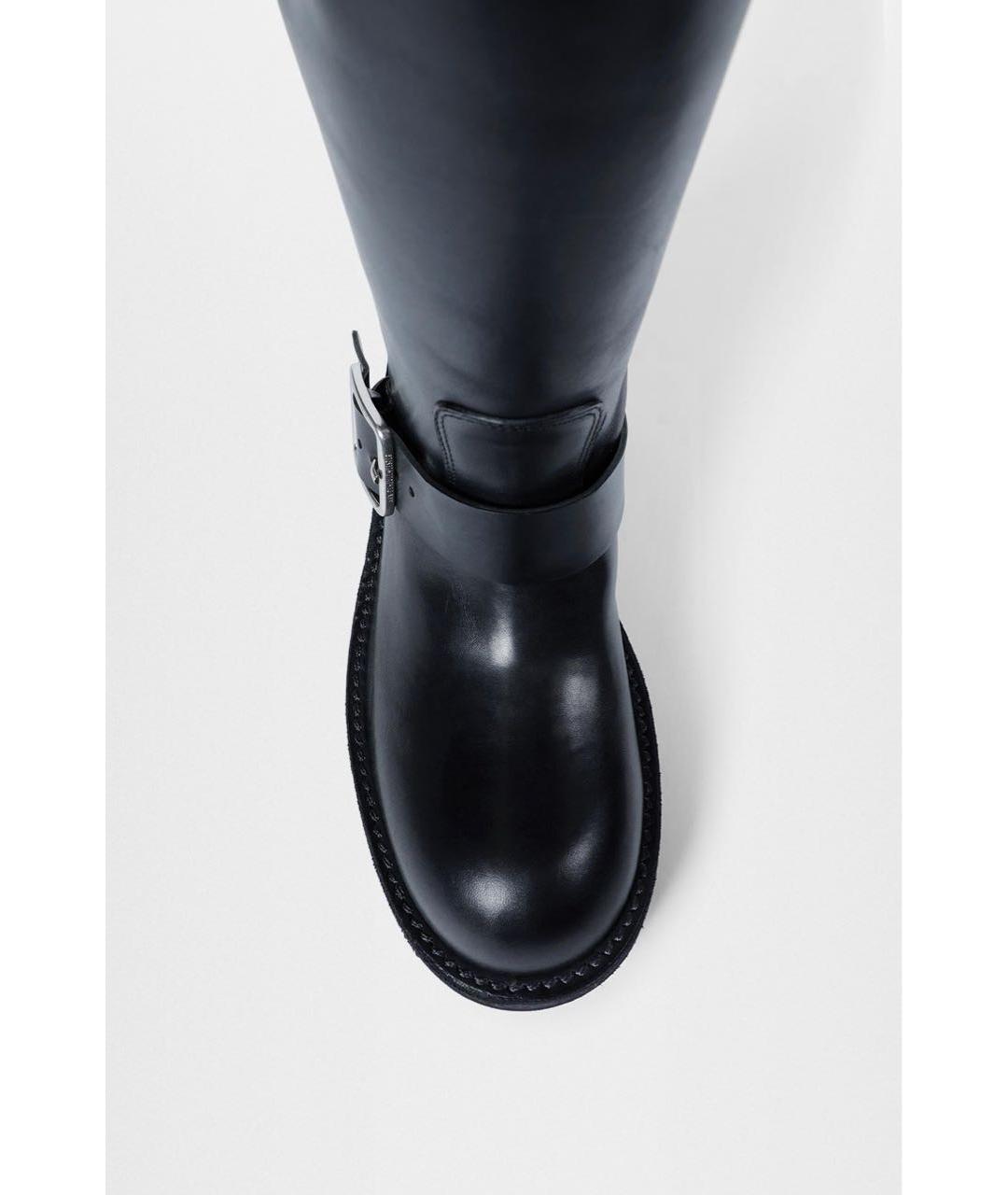 ANN DEMEULEMEESTER Черные кожаные высокие ботинки, фото 5