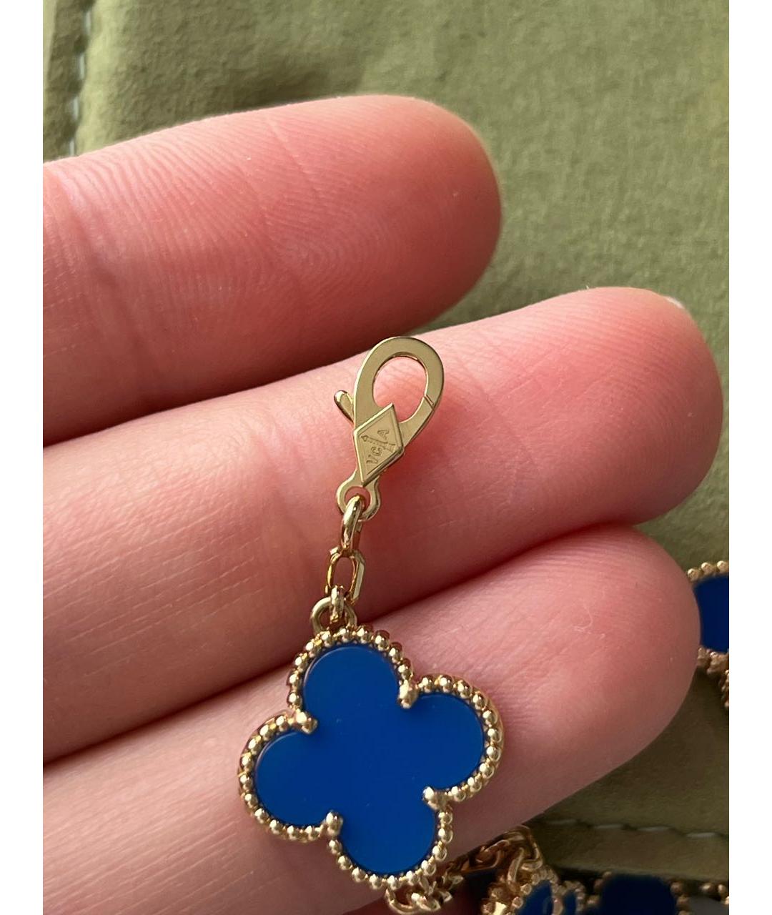 VAN CLEEF & ARPELS Синий браслет из желтого золота, фото 4