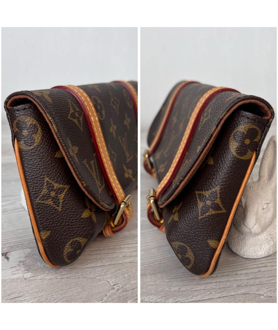 LOUIS VUITTON Коричневая кожаная поясная сумка, фото 5