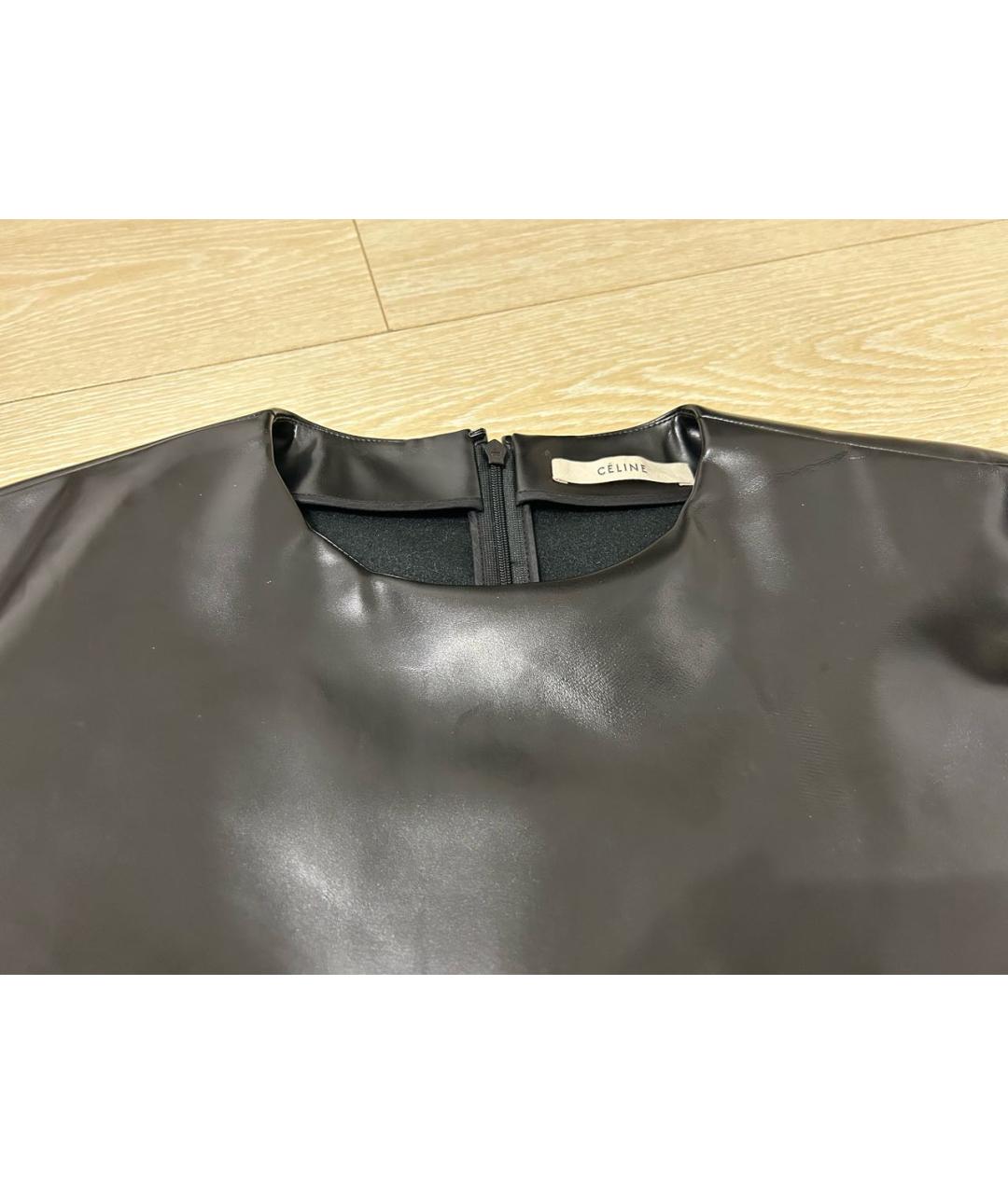 CELINE Черное полиэстеровое платье, фото 4