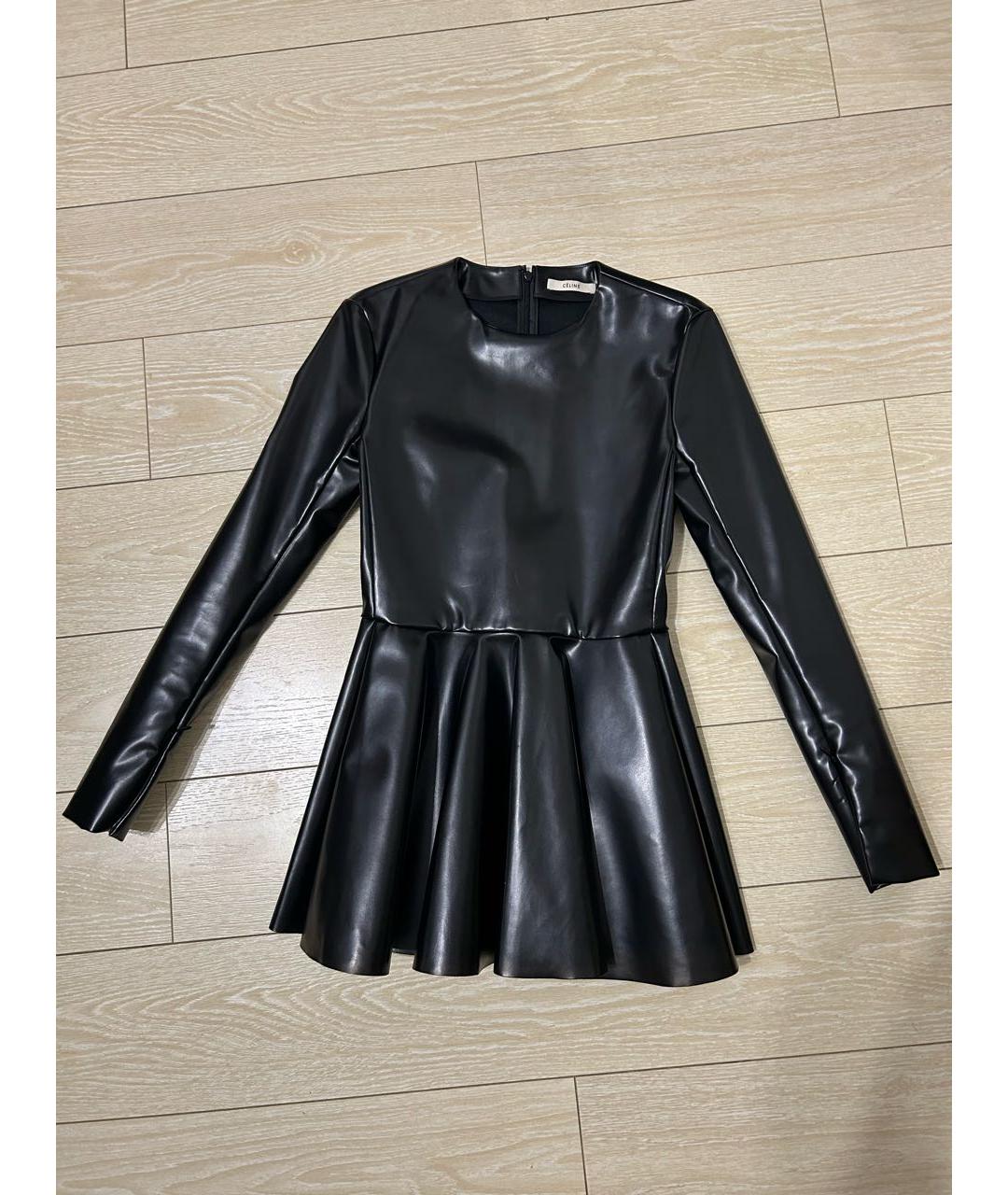 CELINE Черное полиэстеровое платье, фото 8