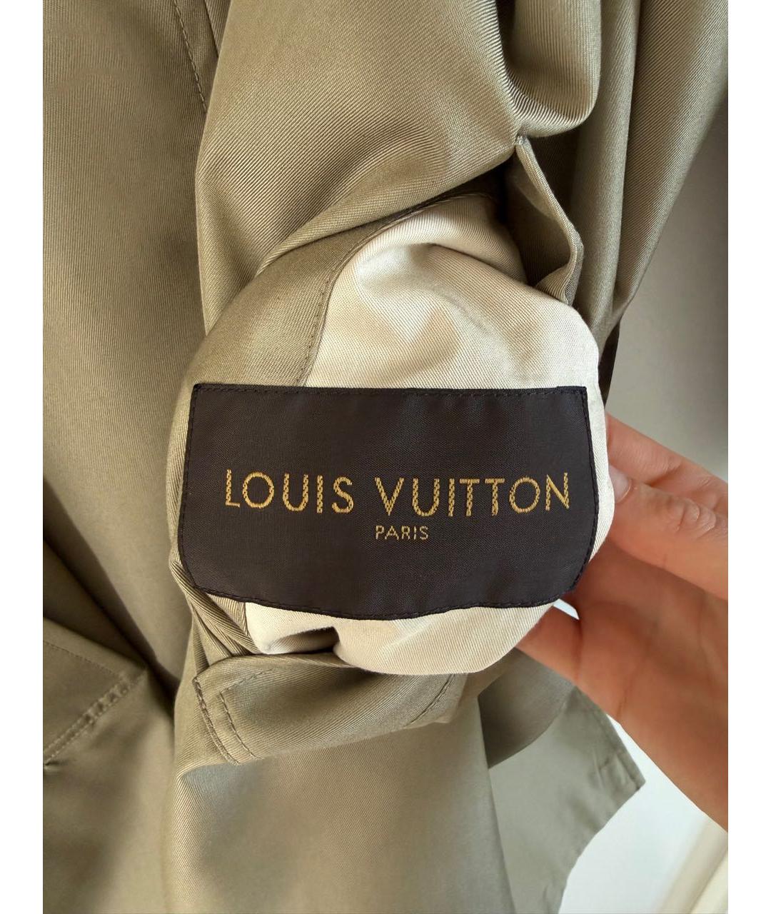 LOUIS VUITTON Бежевый полиэстеровый тренч / плащ, фото 5
