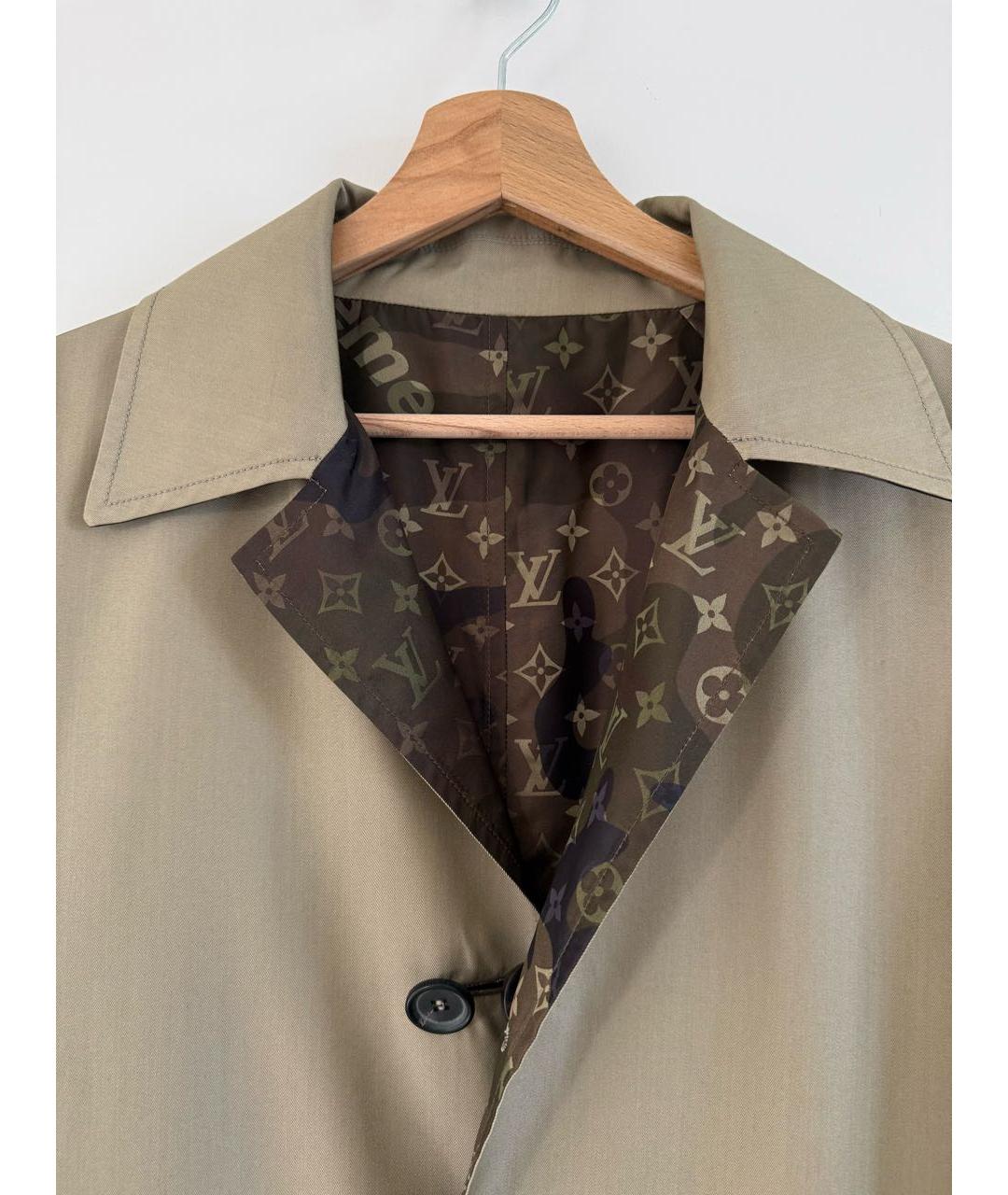 LOUIS VUITTON Бежевый полиэстеровый тренч / плащ, фото 4