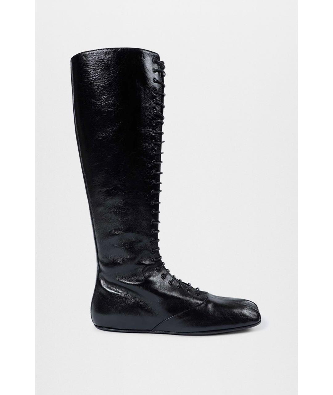 ANN DEMEULEMEESTER Черные кожаные сапоги, фото 7