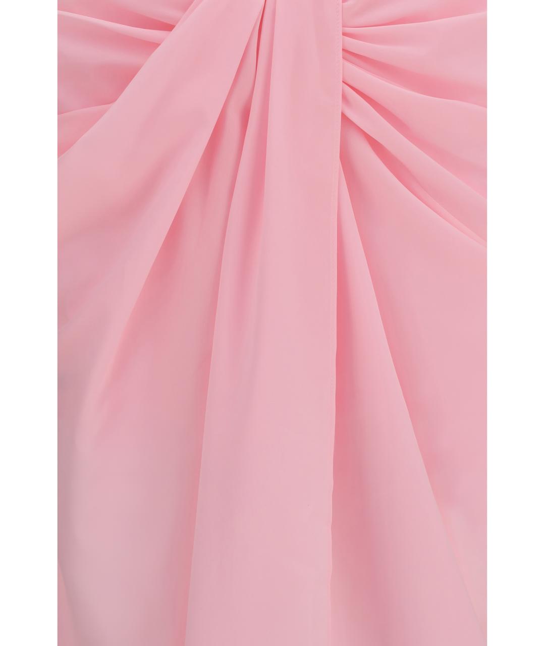 JACQUEMUS Розовая полиэстеровая юбка мини, фото 3