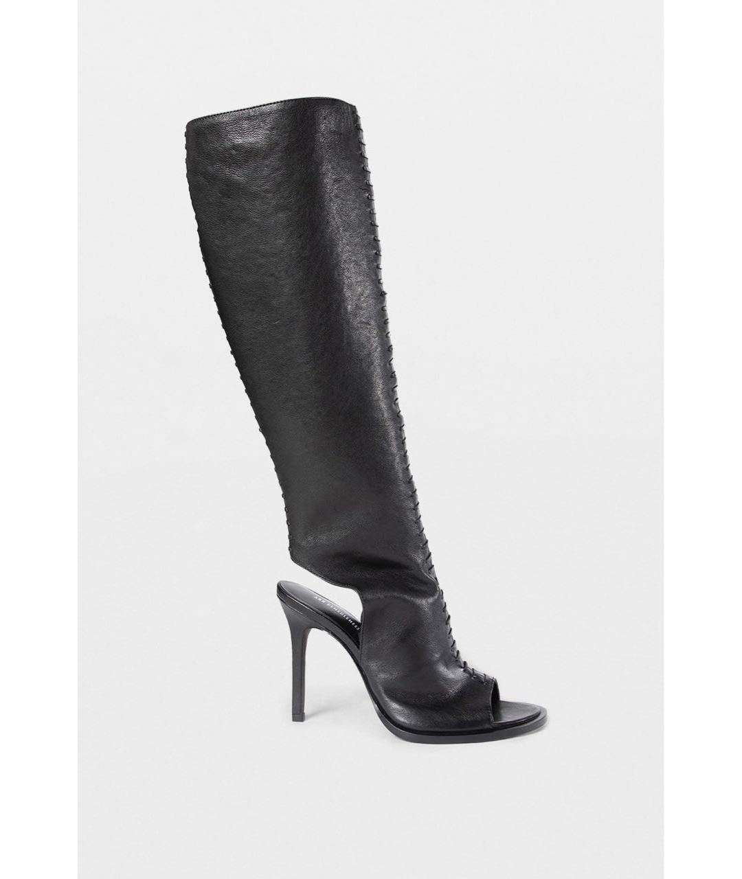 ANN DEMEULEMEESTER Черные кожаные сапоги, фото 7