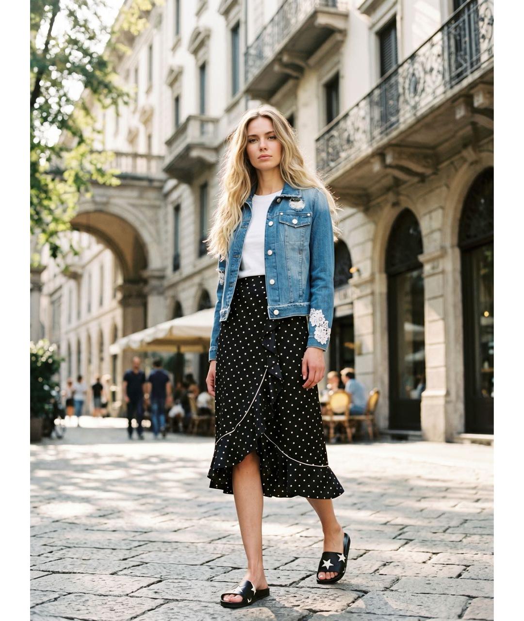 LOVE MOSCHINO Голубая деним куртка, фото 6