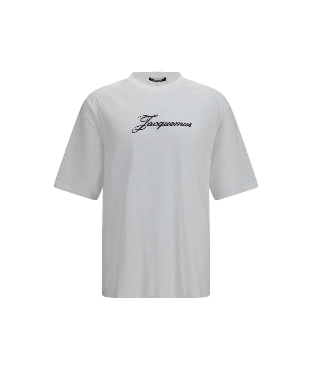 JACQUEMUS Белая хлопковая футболка, фото 1