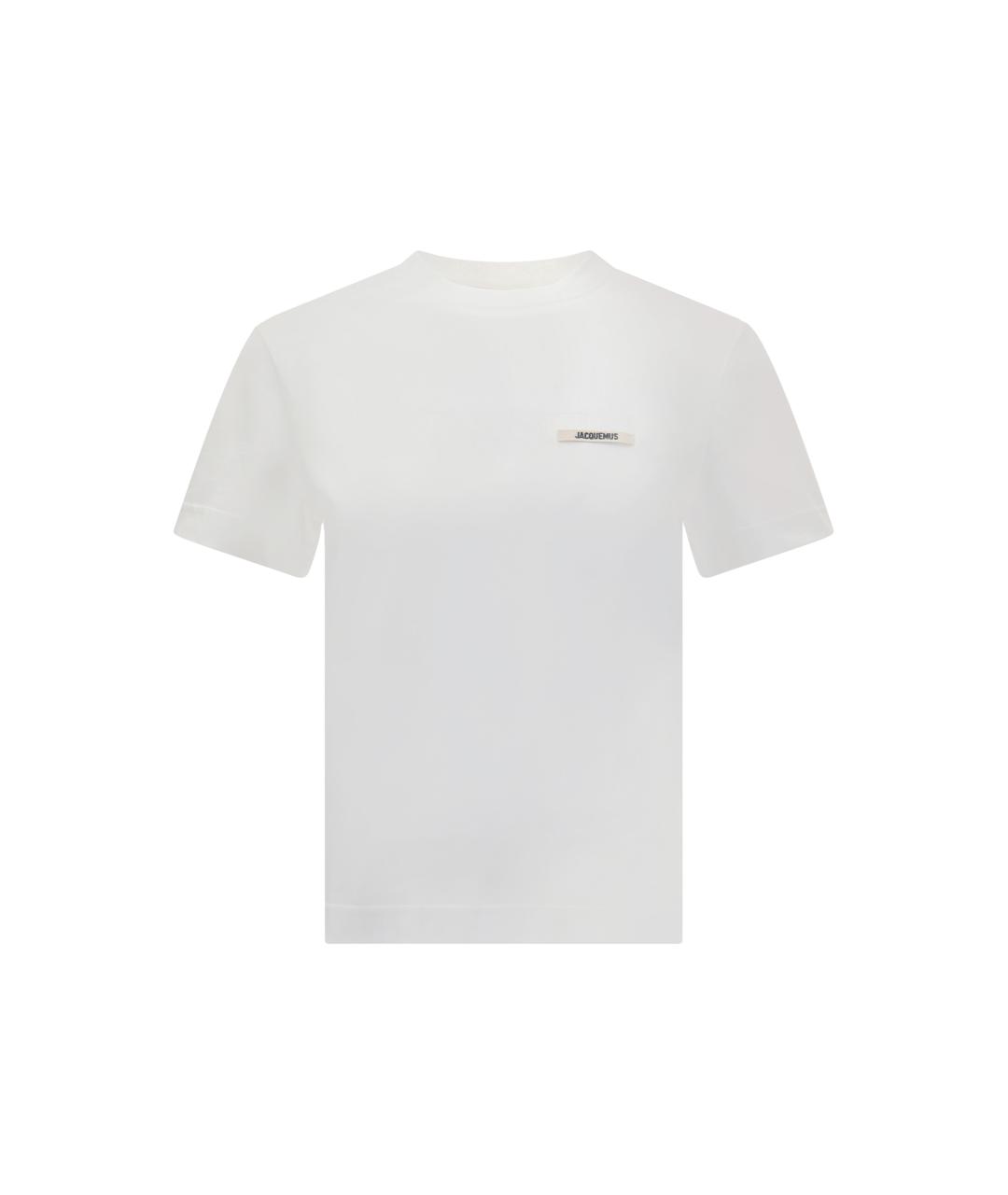 JACQUEMUS Белая хлопковая футболка, фото 1