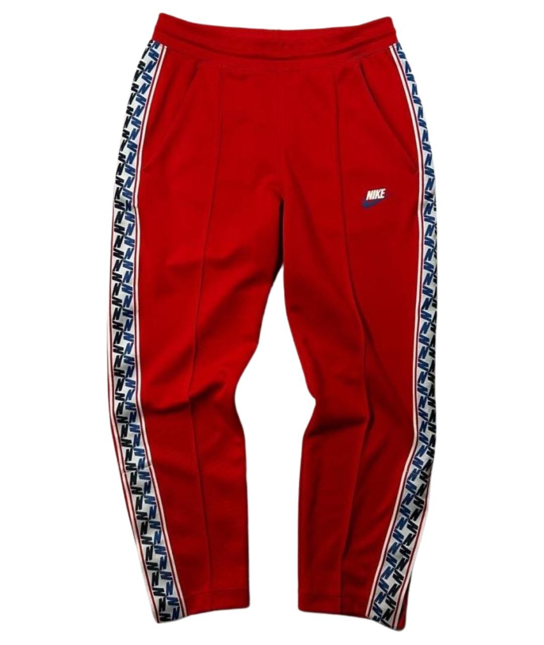 NIKE Красные полиэстеровые повседневные брюки, фото 1