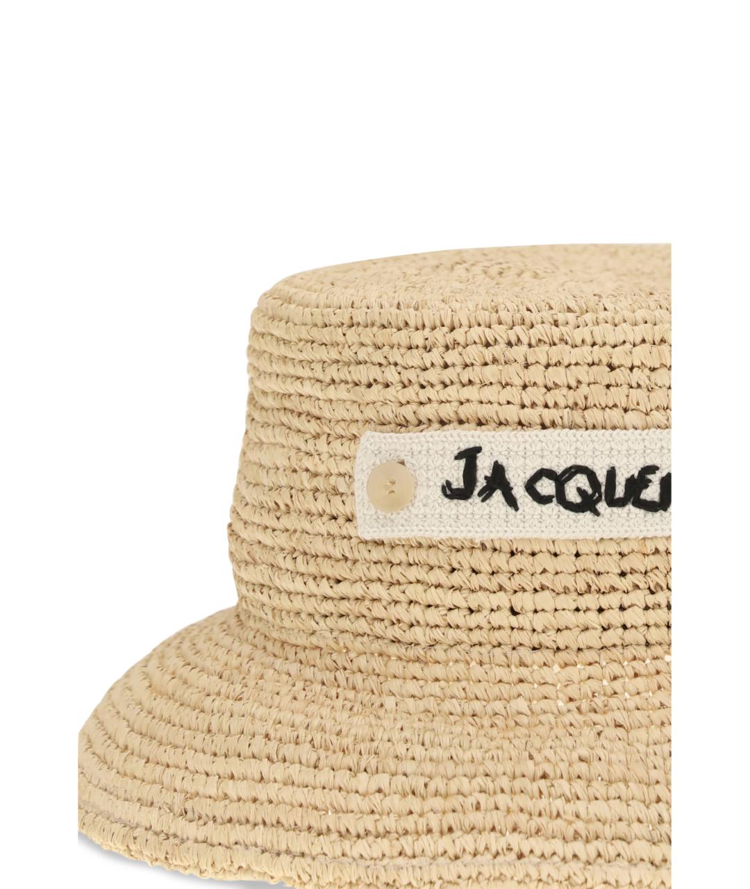 JACQUEMUS Бежевая соломенная шляпа, фото 3