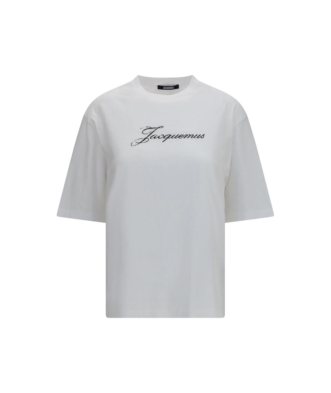 JACQUEMUS Белая хлопковая футболка, фото 1
