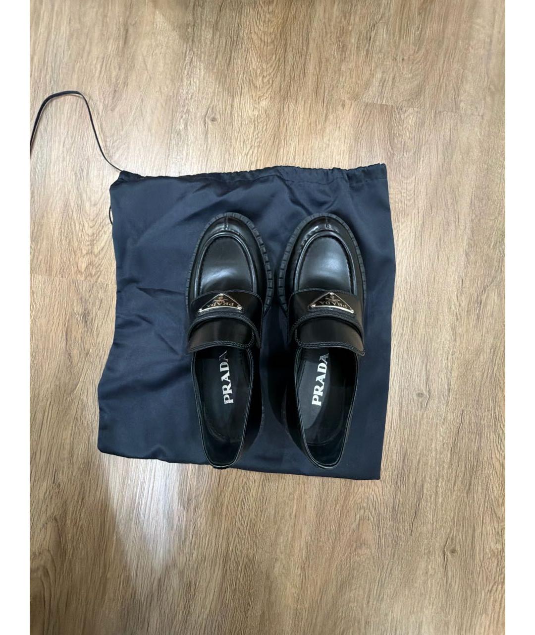 PRADA Черные лоферы из лакированной кожи, фото 3