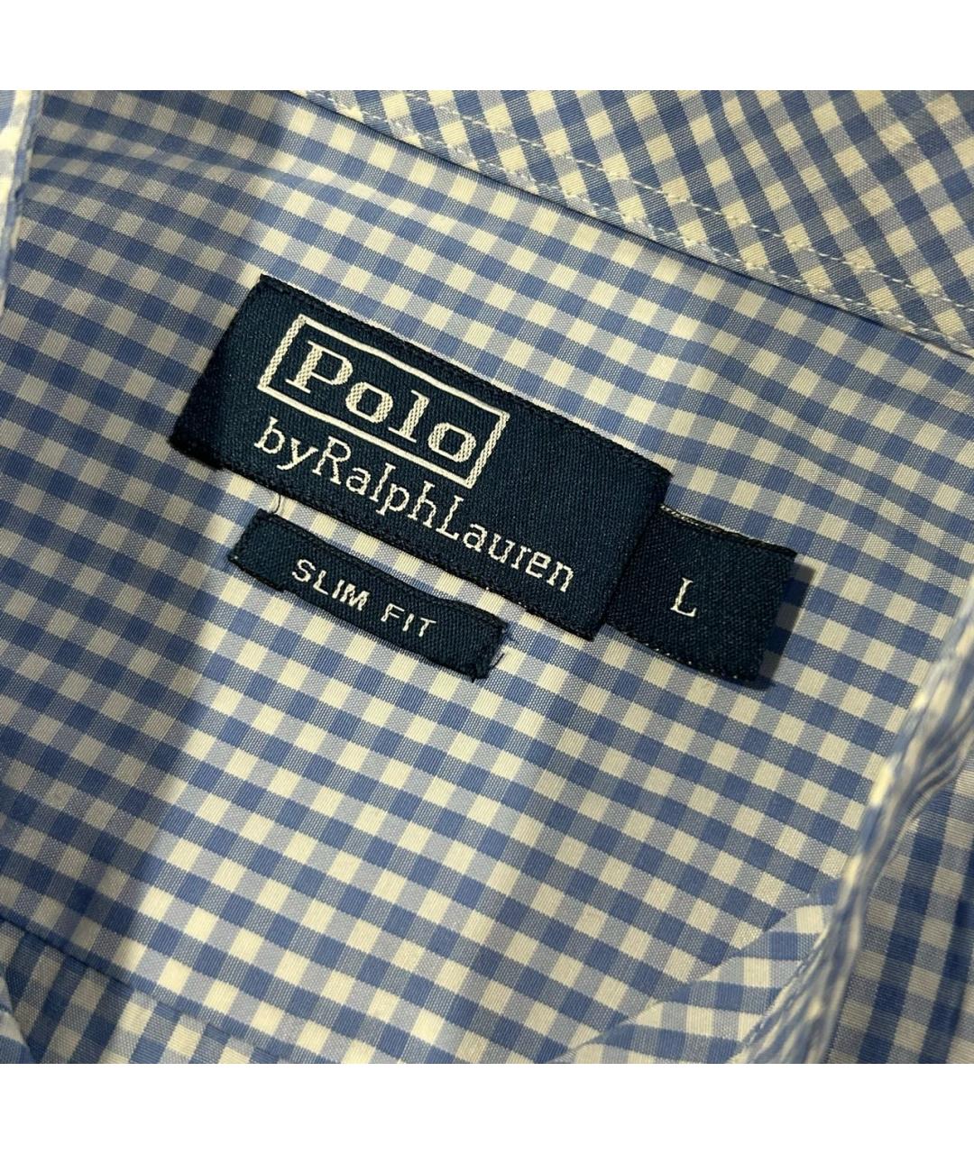 POLO RALPH LAUREN Голубая хлопковая кэжуал рубашка, фото 4