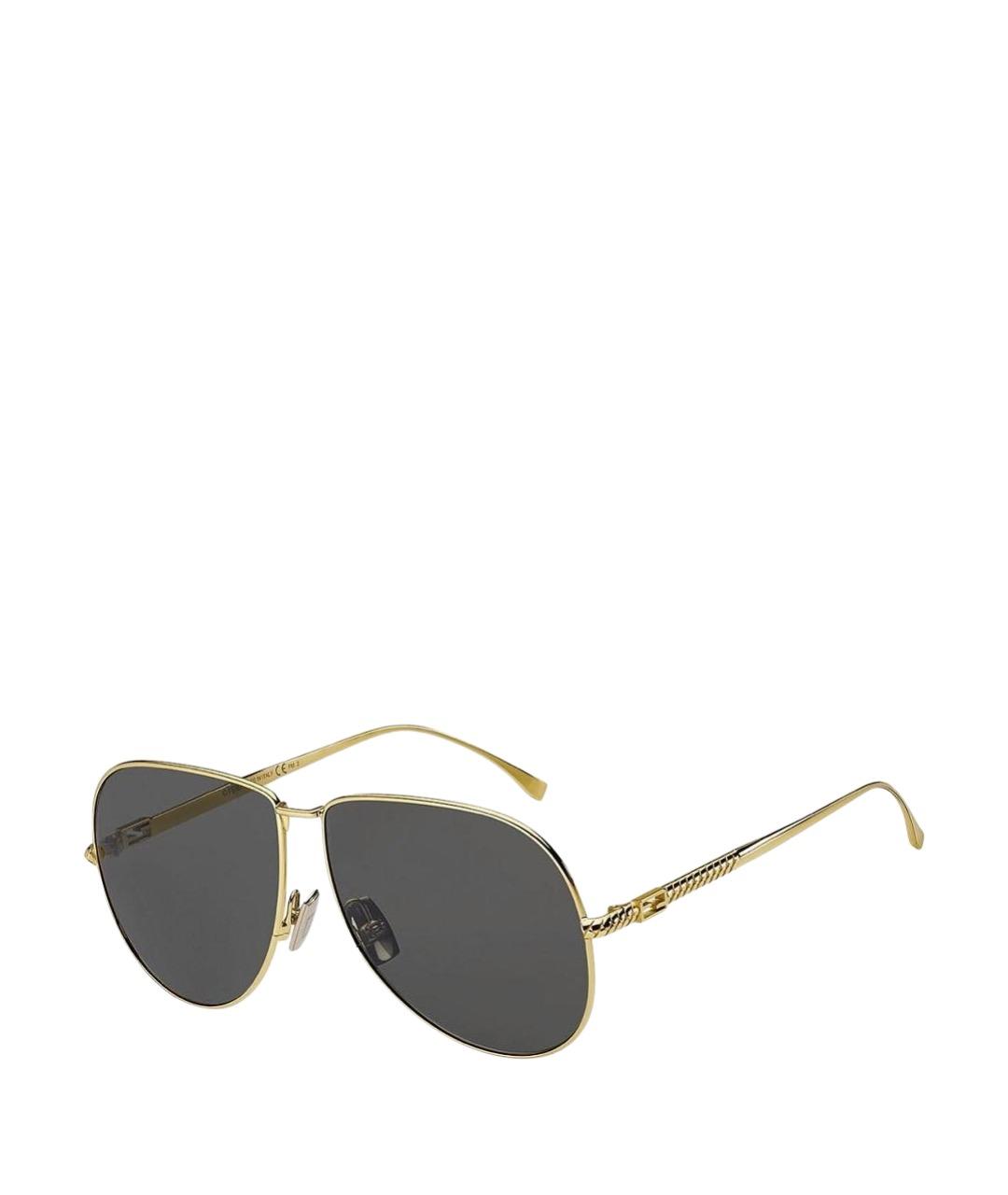 FENDI Черные металлические солнцезащитные очки, фото 1