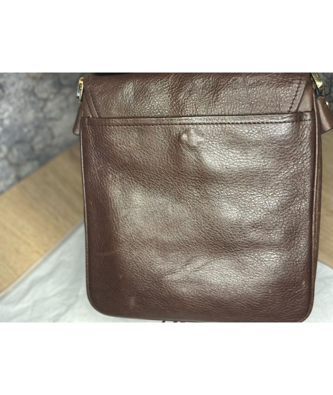 GUCCI Коричневая кожаная сумка на плечо, фото 3