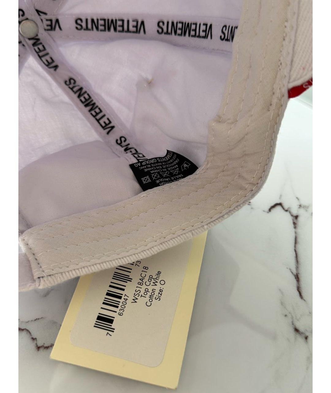 VETEMENTS Белая кепка/бейсболка, фото 6