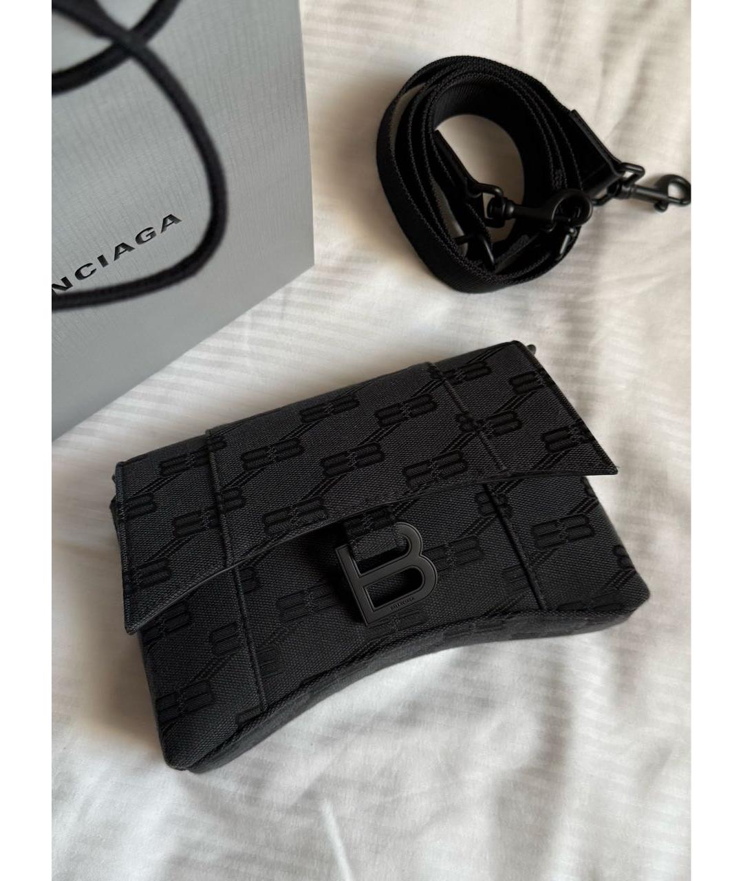 BALENCIAGA Черная тканевая сумка через плечо, фото 2