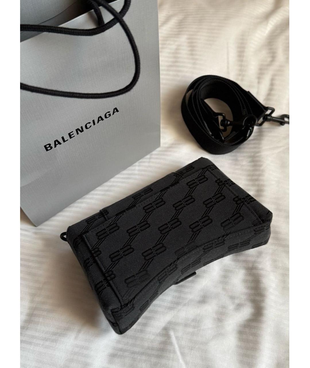BALENCIAGA Черная тканевая сумка через плечо, фото 3