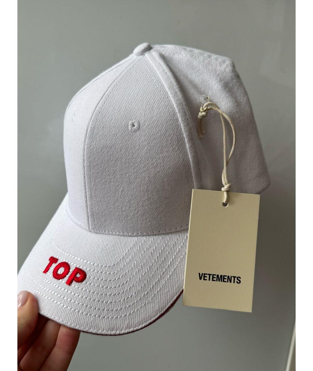 VETEMENTS Белая кепка/бейсболка, фото 3