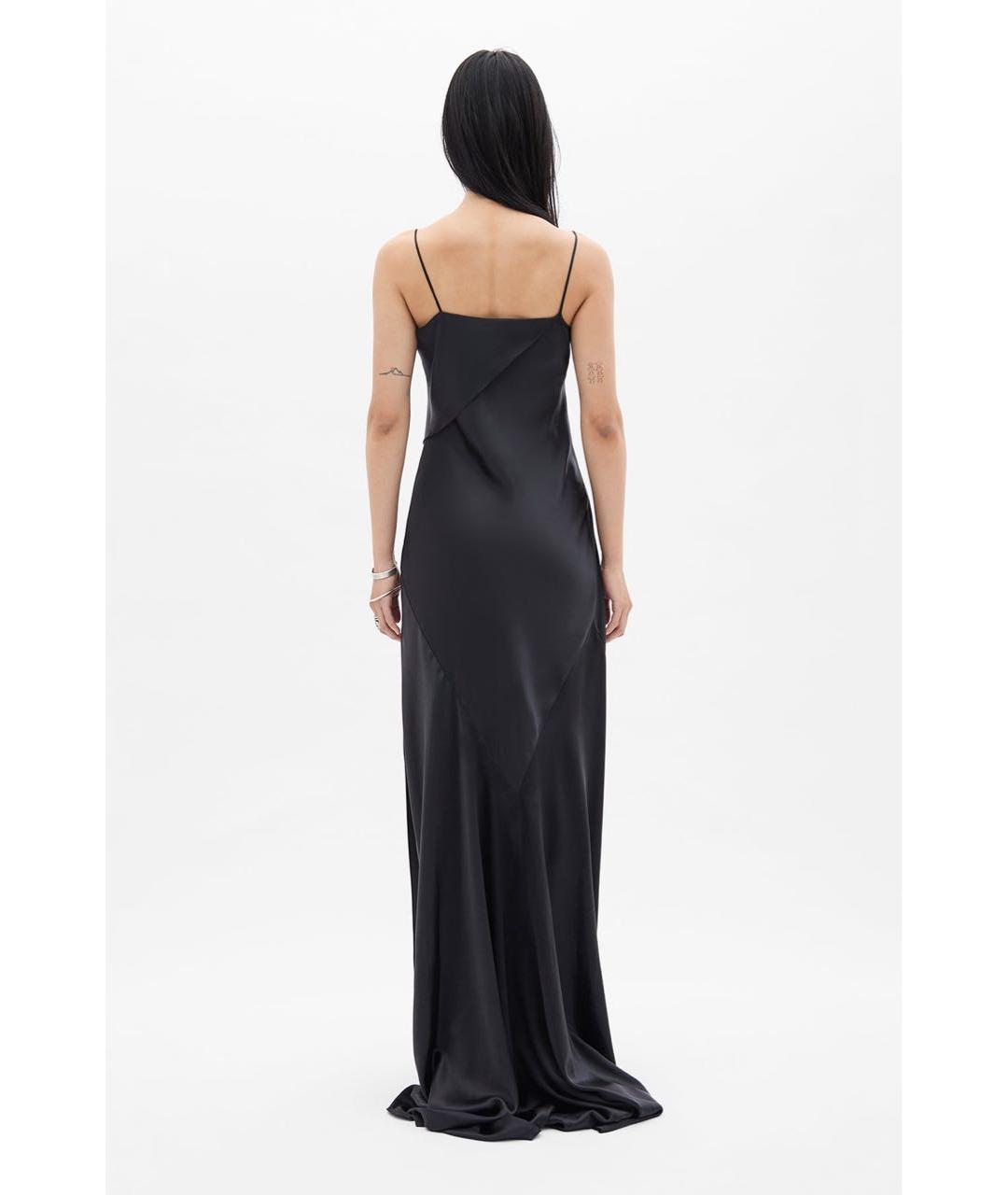 ANN DEMEULEMEESTER Черное шелковое вечернее платье, фото 4
