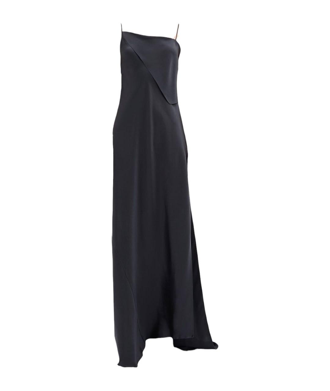 ANN DEMEULEMEESTER Черное шелковое вечернее платье, фото 6